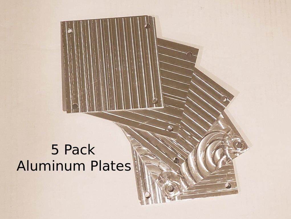 6061 Aluminum Plate 4.25″x4.25″, 1/8″ thick. 5 Pieces. Volume Discount Availible