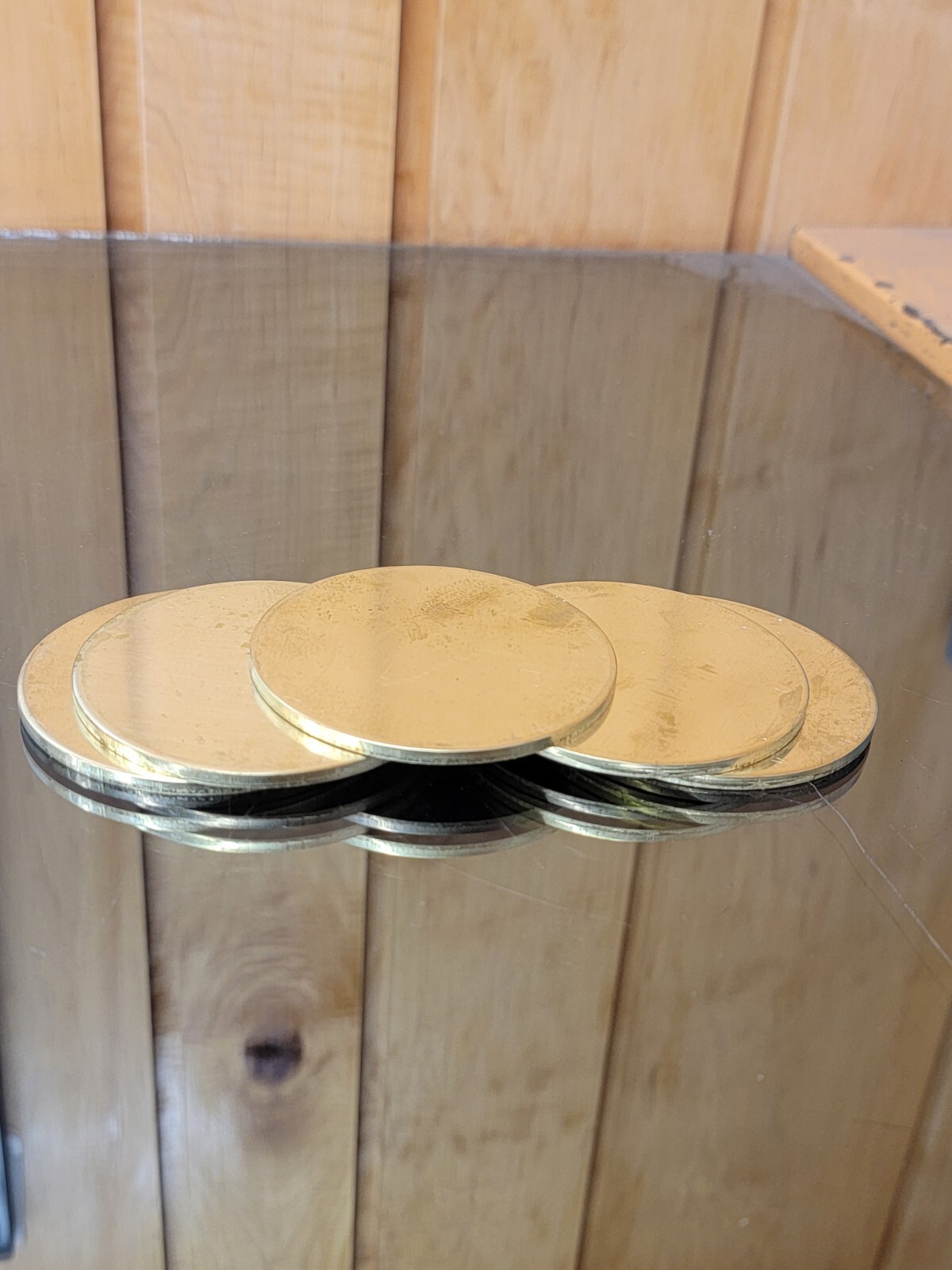 Brass Disk Circle Blanks 3″ Diameter 1/8” Thick 5 Pieces Disc Discs Disks