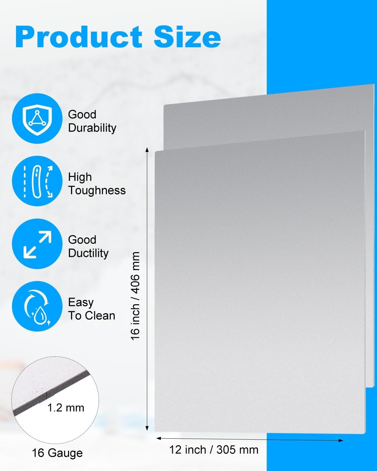 Durable 16″ x 12″ Cold-Rolled Steel Sheets – Perfect for Automotive & Repairs