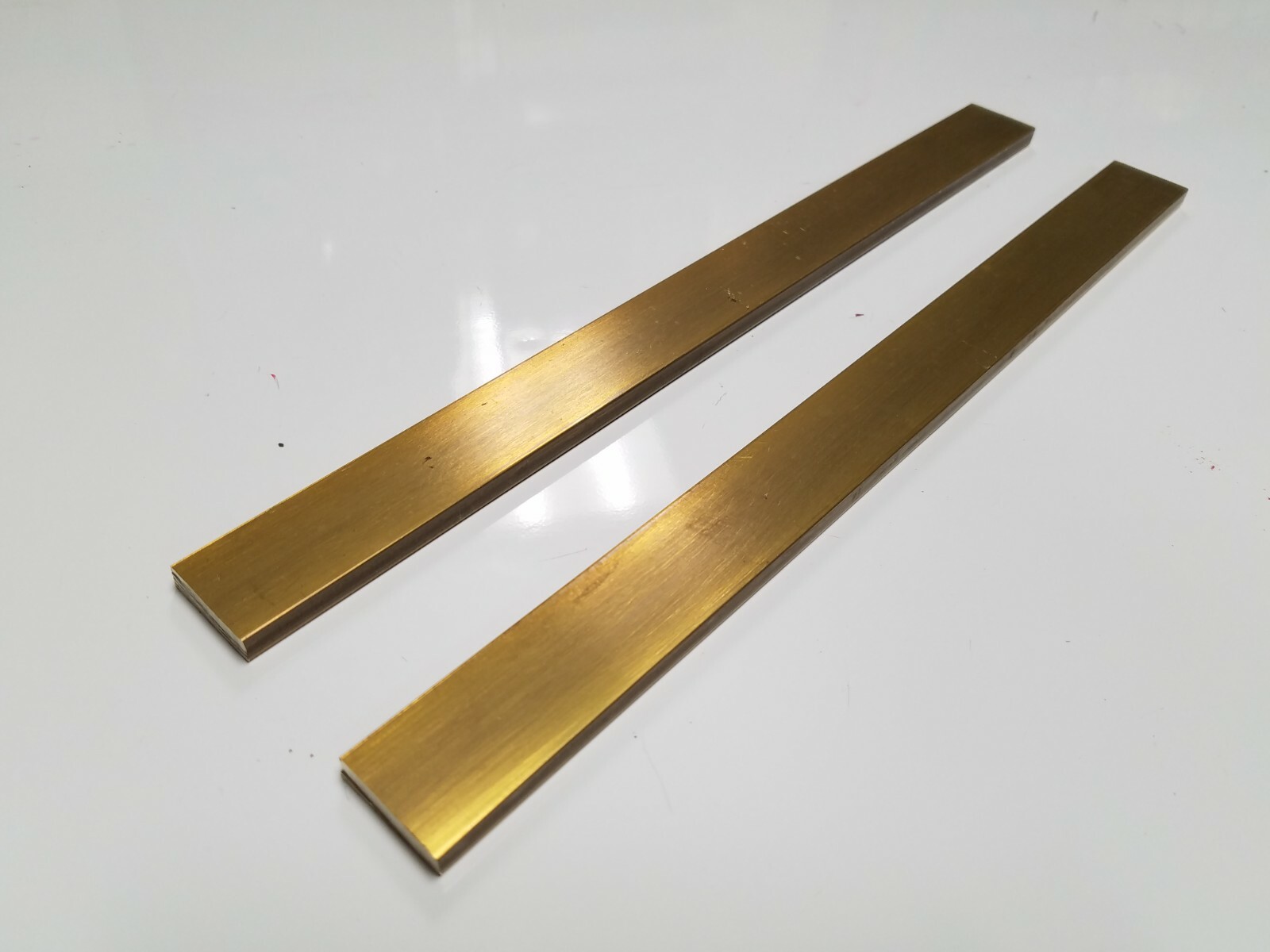 2 Pieces 1/4″ x 1″ C360 BRASS FLAT BAR 14″ long Solid .250″ Mill Stock H02