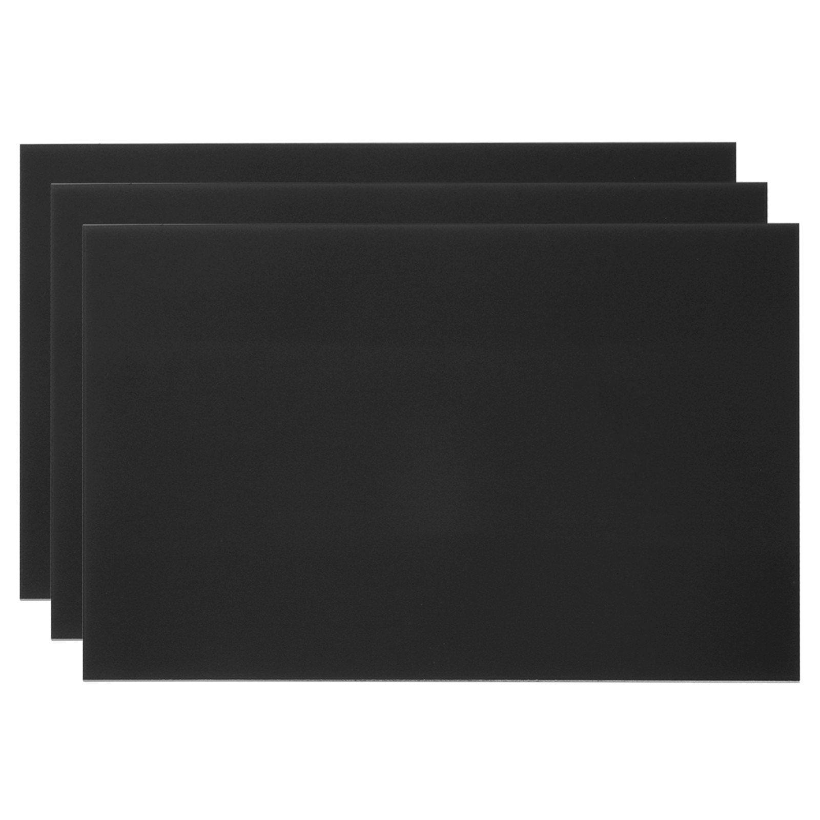 8×12 Inch Anodized Aluminum Sheet Metal 3Pack Laser Plates Engraving Black