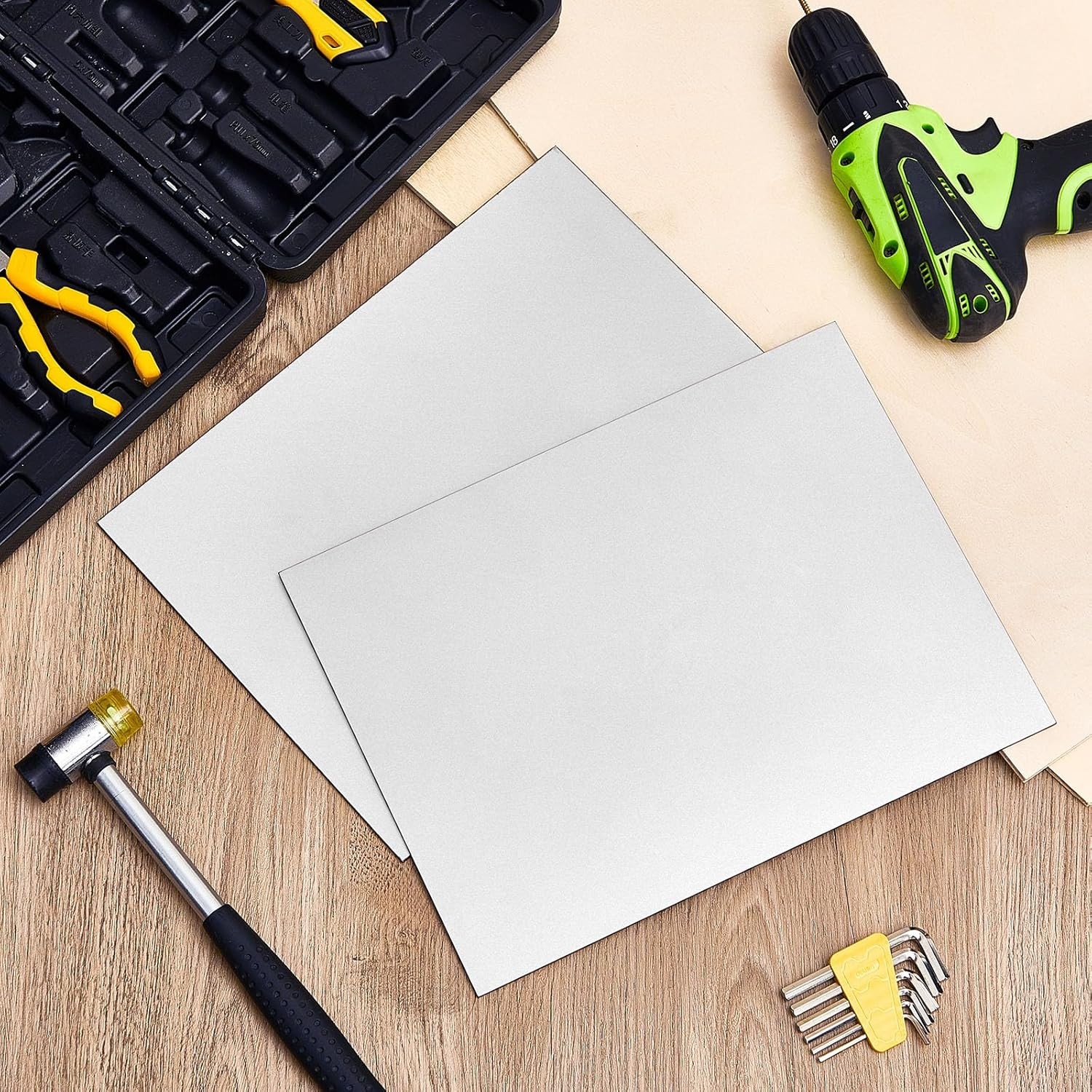 Therwen 2 Pieces 1/8 Inch x 9 x 12 Steel x 9 x 12 inch, White