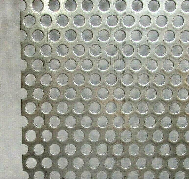 3/8″ HOLE 16 GAUGE 304 STAINLESS STEEL PERFORATED SHEET–12″ x 24″