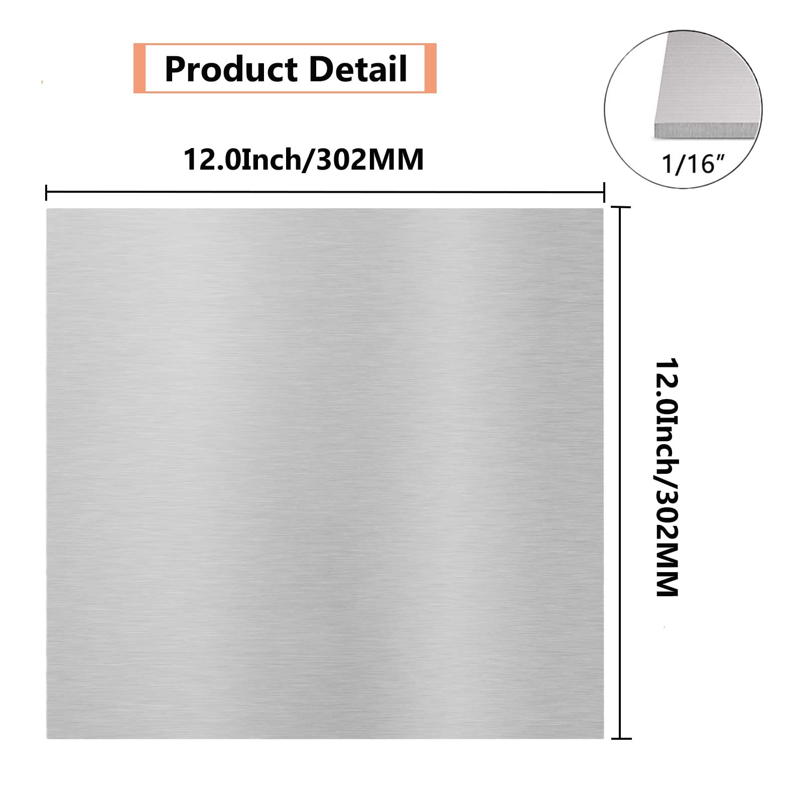 6061 T651 Aluminum Sheet Metal 12 x 12 x 1/16 0.63” Inch Flat 1.5MM Aluminum …
