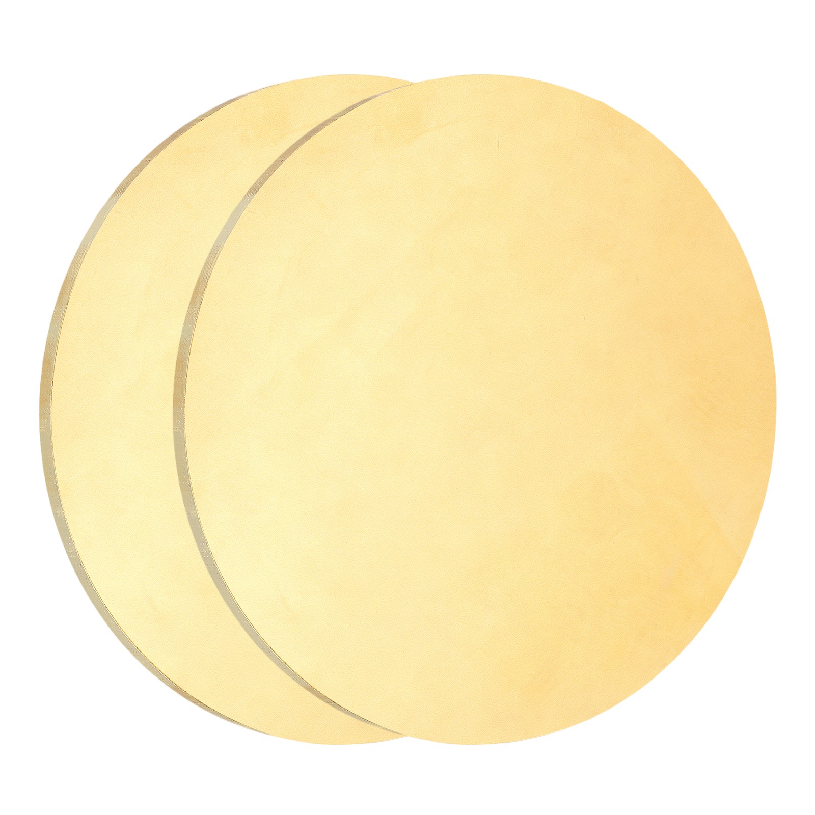 2Pcs Brass Round Plate, 0.1″(2.5mm) Thick 2″(51mm) Dia H65 Brass Round Sheet