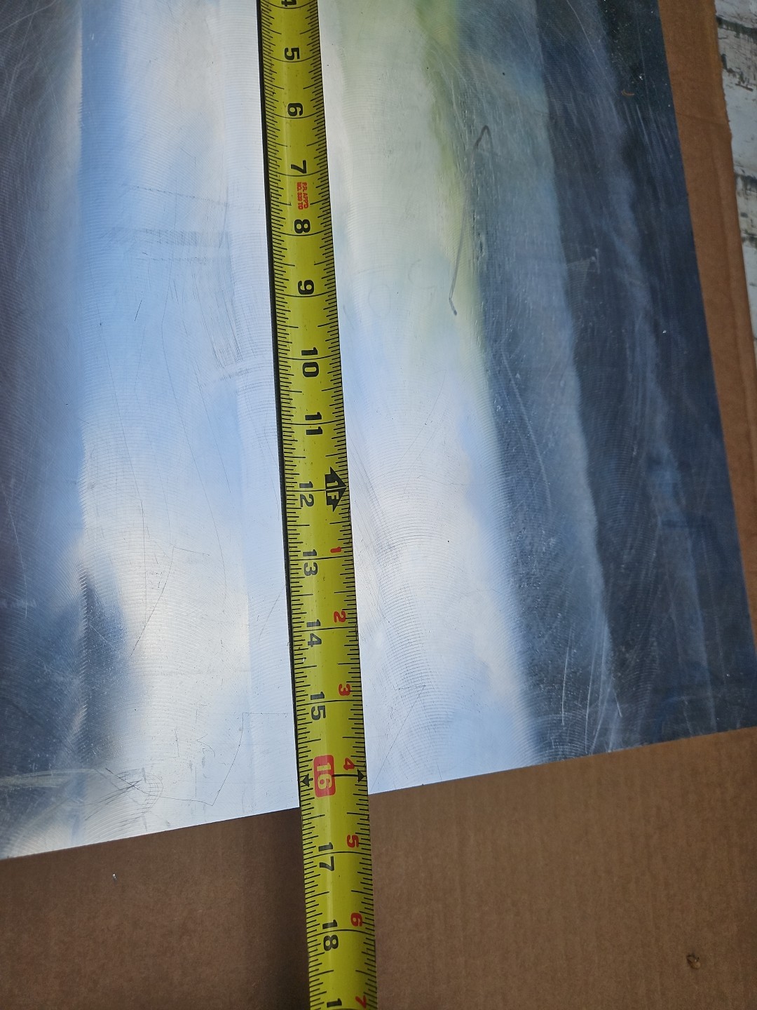 6061-T651 Aluminum plate 1-1/2” X 16-1/4” X 15-1/2″ Made In USA