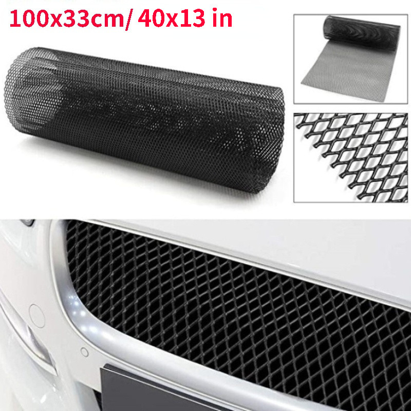 40×13″ Universal Car Grille Mesh Aluminum Rhombic Front Kidney Net Insert Bumper