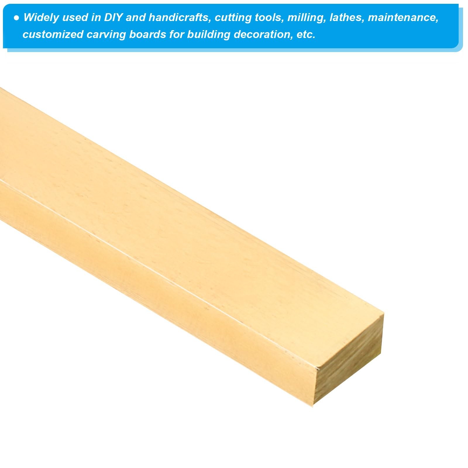 H59 Solid Brass Flat Bar Stock 1/4×1/2×12″ for Crafting Electrical Decoration