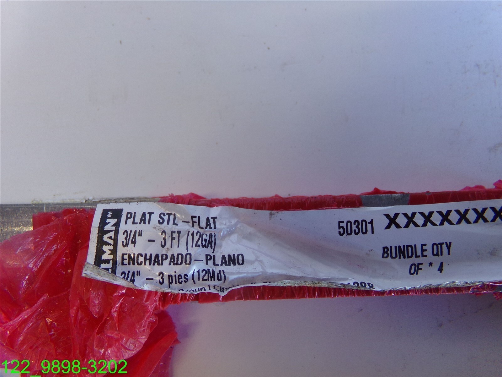 QTY=4: HILLMAN 3/4″ W X 36″ L, 12 GA, STEEL FLAT BAR 50301