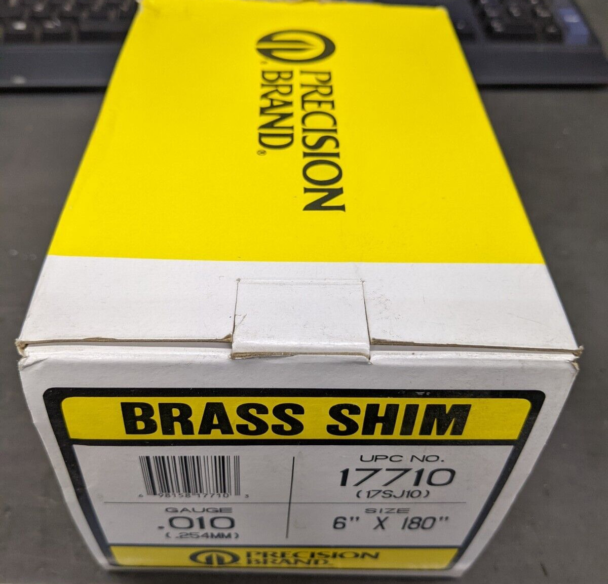 Precision Brand Brass Shim Roll .010″ (.254mm) Gauge 6″ x 180″ 17710 (17SJ10)