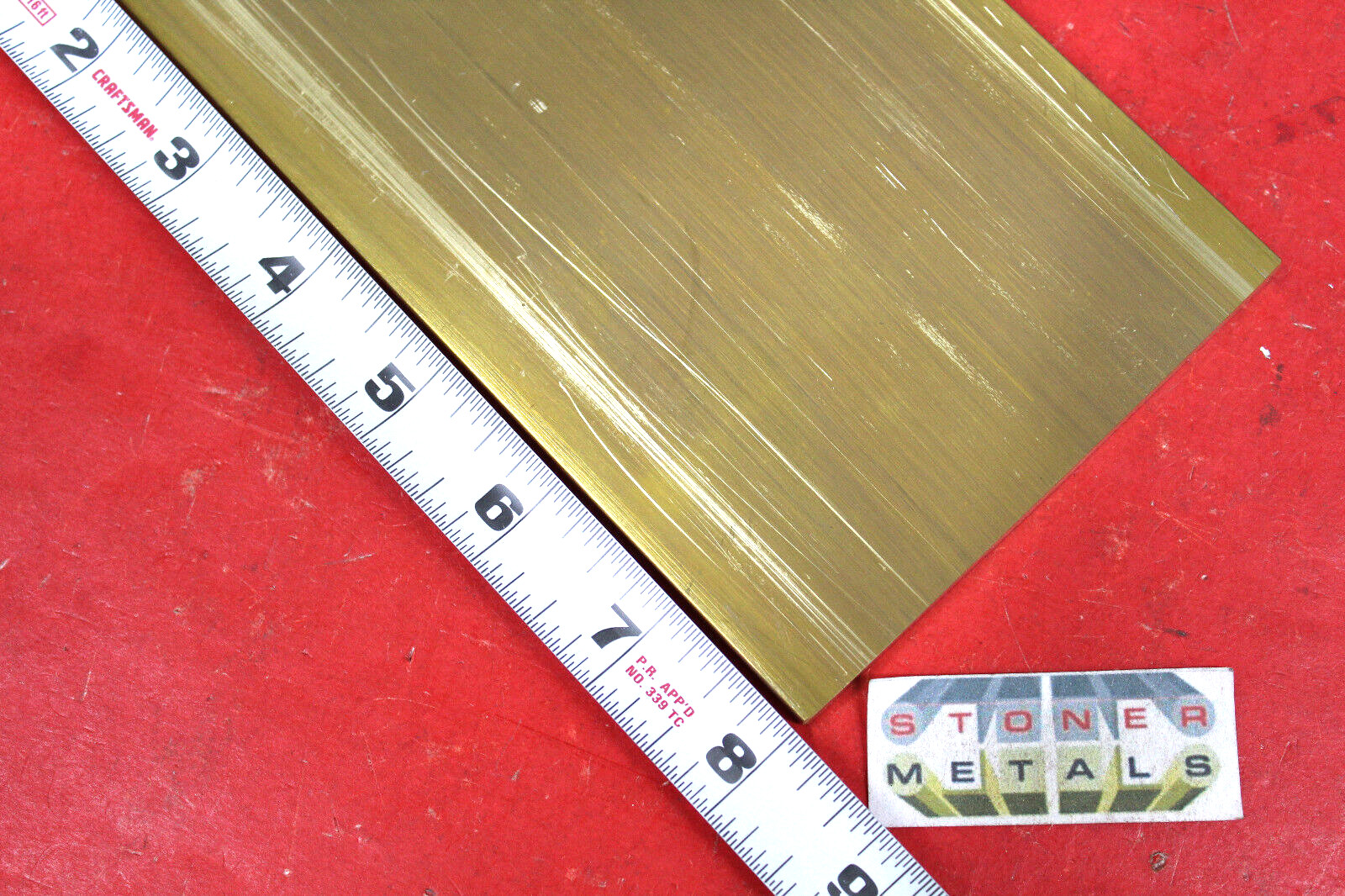 1/2″ x 4″ C360 BRASS FLAT BAR 8″ long Solid Plate Mill Stock H02 .50″x 4″
