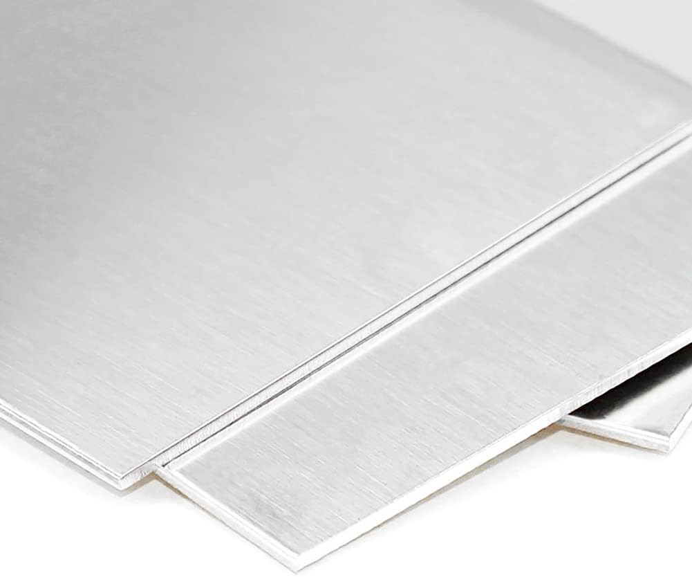 304 Stainless Steel Sheet, Metal Sheet for Crafting, Brushed Finish Flat Sheets