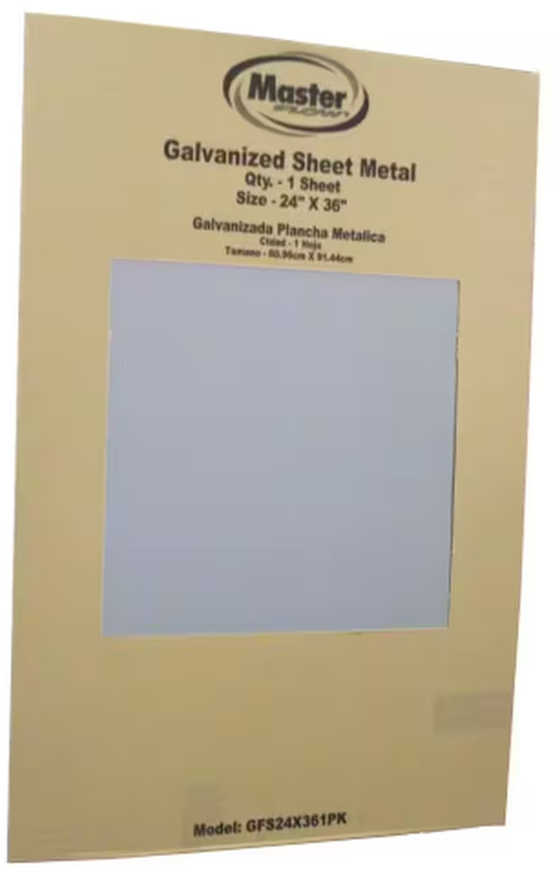 24 In. X 36 In. Galvanized Steel Flat Sheet | Gauge Metal Inch Fitting Durable