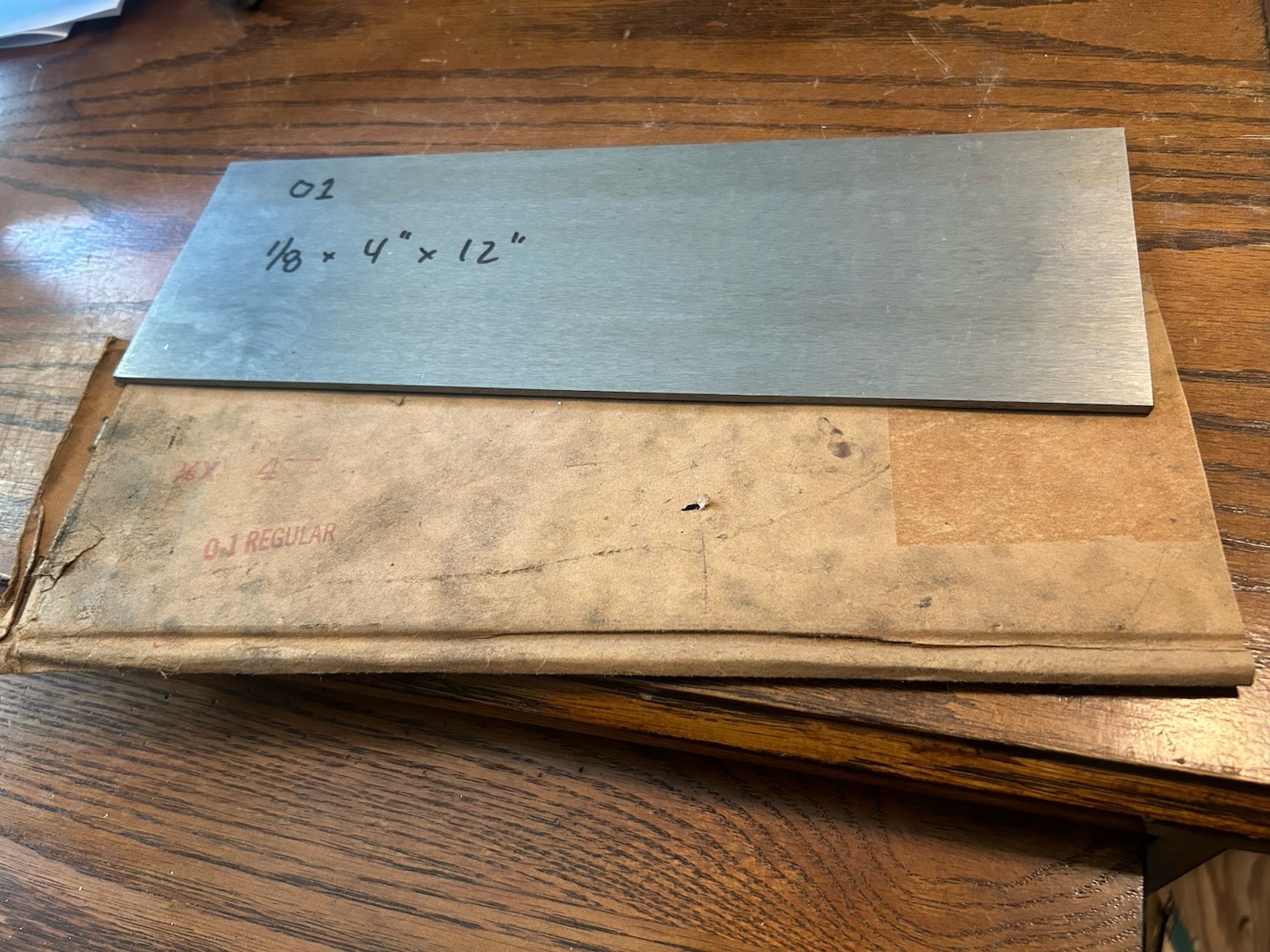 O1 Tool Steel, flat bar, 1/8″ x 4″ x 12″