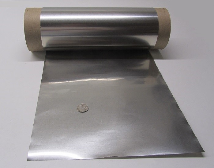 321 Weldable Stainless Steel Foil, .002″ Thick x 10.0″ Wide x 10 Foot Length