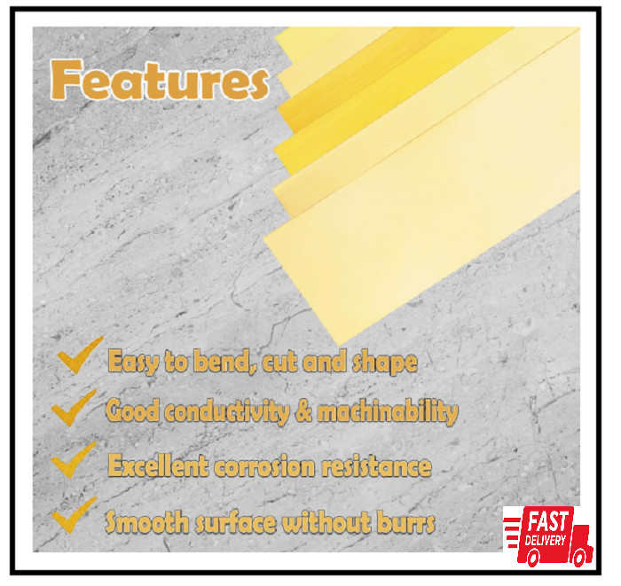Brass Strip Shim Stock Assortment 1″x6″ 6pcs 0.002″-0.016″ Thickness