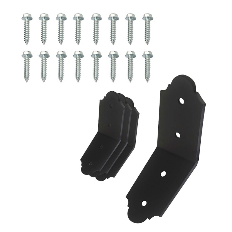 4pcs Metal Bracket Joint “Corner Mounting Support Bracket with 135 Degree Angles