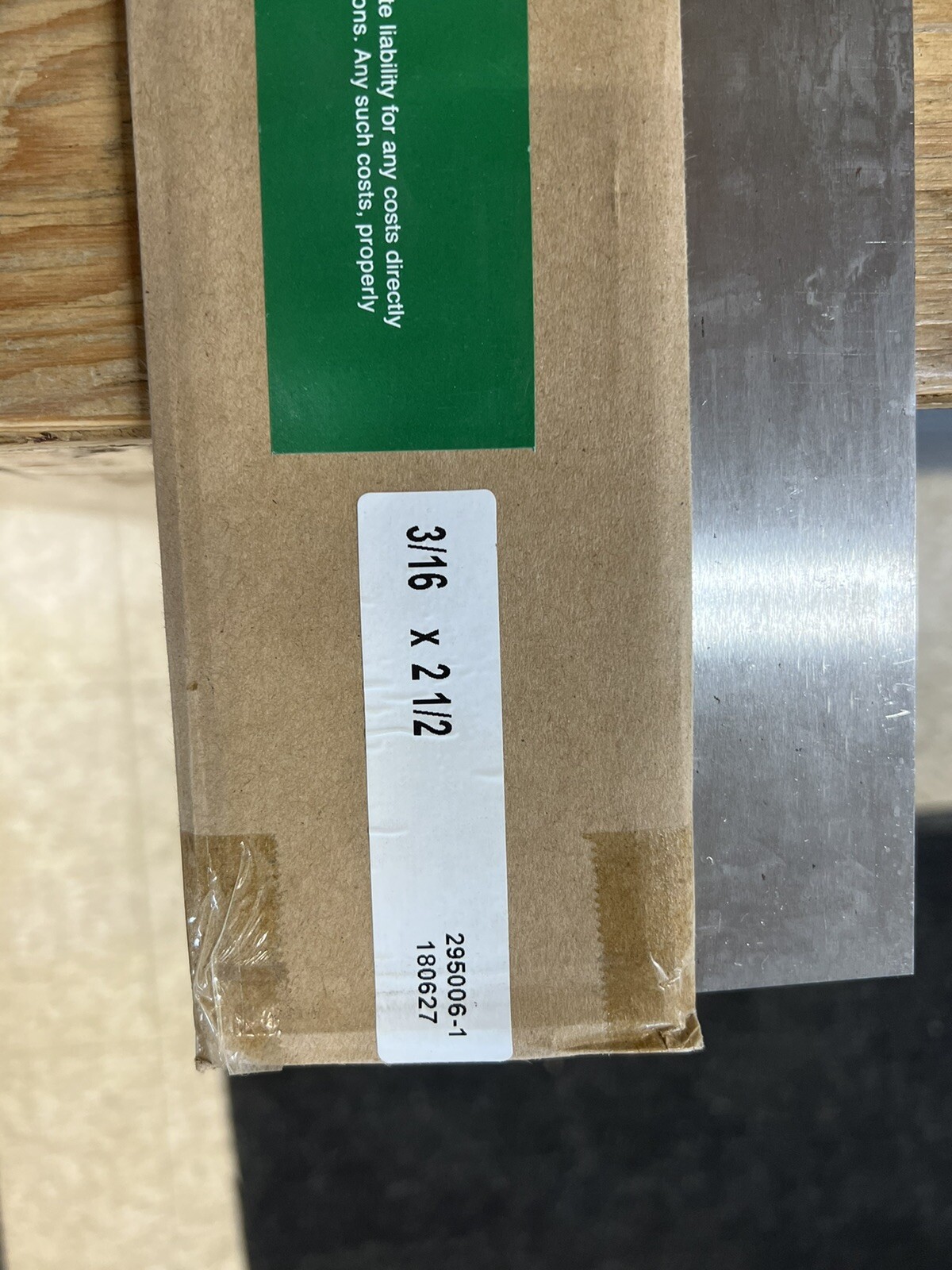 Precision Marshall 0-1 Oil Hardening precision flat ground stock 3/16 x 2 1/2