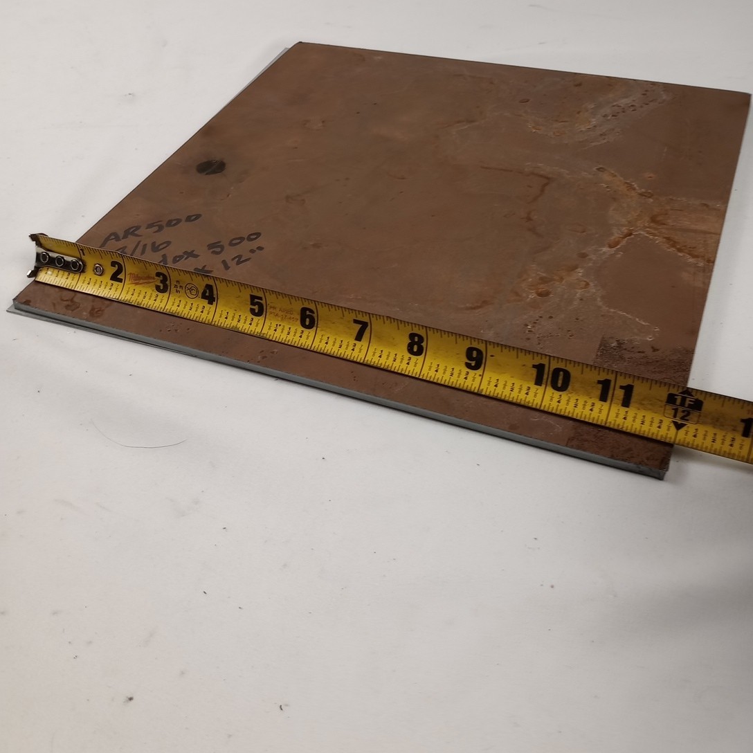 1/4″ Plate AR500 Steel Hardox 500 1/4″X 12″X 12” .25″ Armored Plating / Target