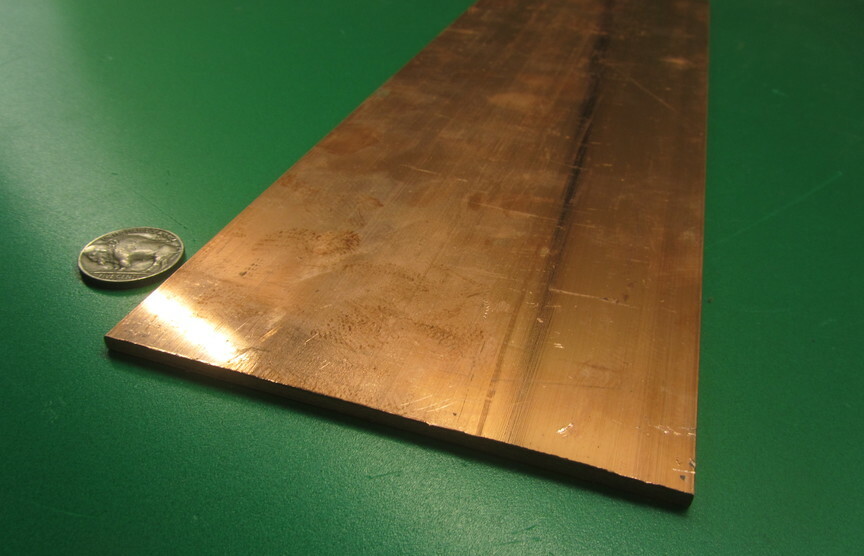 110 Copper Bar H02, 1/8″ Thick x 4.0″ Wide x 4 Ft Length