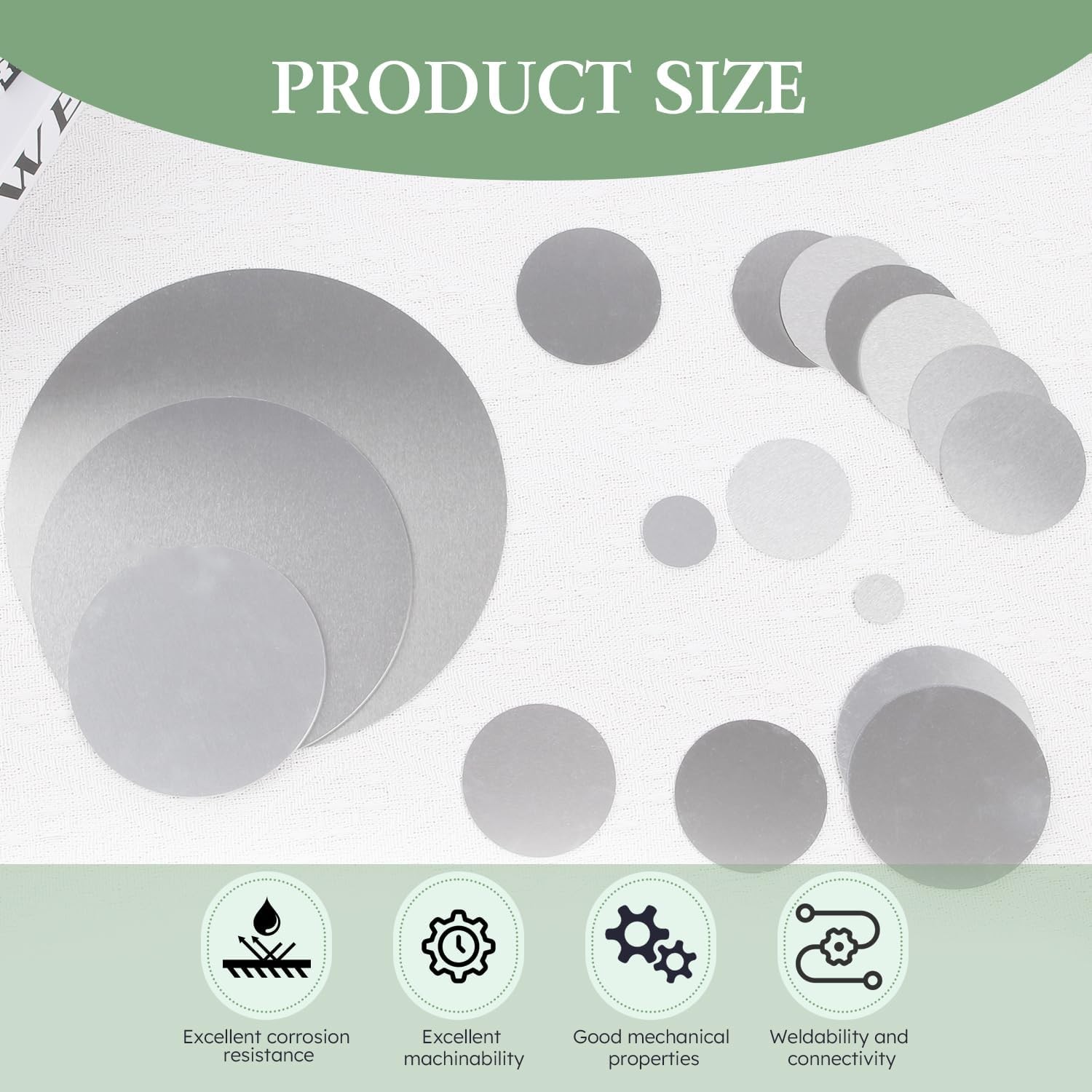 2Pcs Aluminum Disc, Diameter 7.8 200mm Thickness 0.061.5mm Round Aluminum Pla…