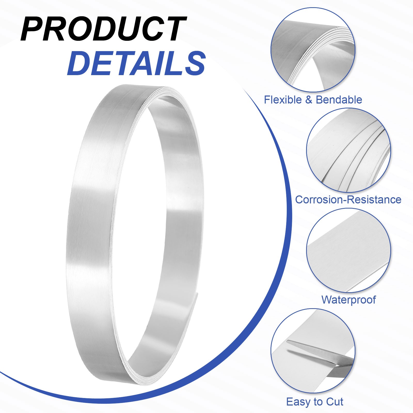 Aluminum Flashing Roll, 3000mm x 20mm x 0.6mm 1060 Aluminum Metal Roll