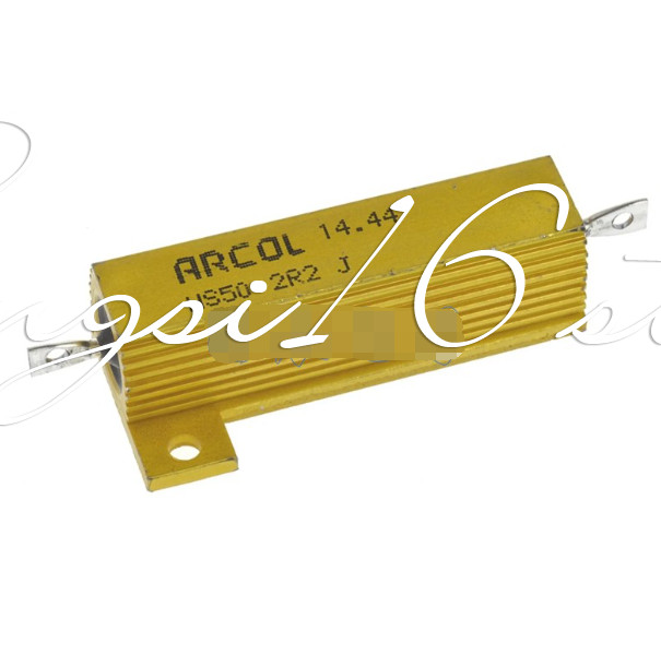 1PCS HS50 2R2 J / HS502R2J Aluminum Case Resistor 50W 2.2Ω Resistor