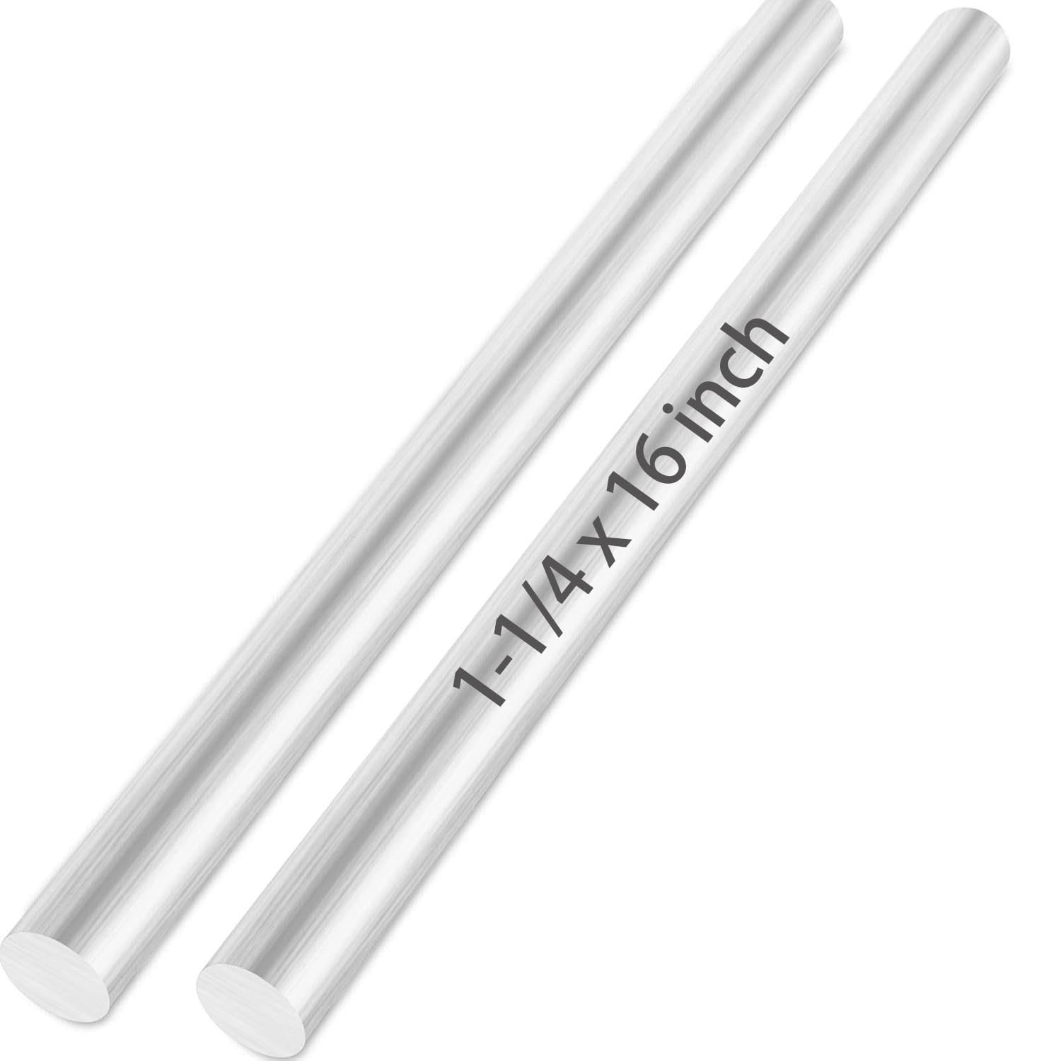 2 PCS 11/4 Inch 6061 Aluminum Round Rod Bar Solid Extruded Lathe 16 Inch