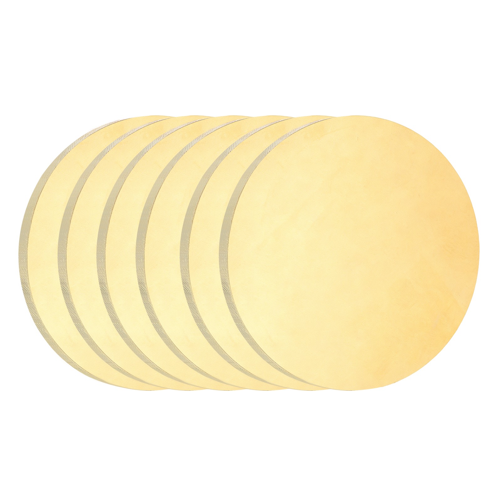 6Pcs Brass Round Plate, 0.06″(1.5mm) Thick 1″(25mm) Dia H65 Brass Round Sheet