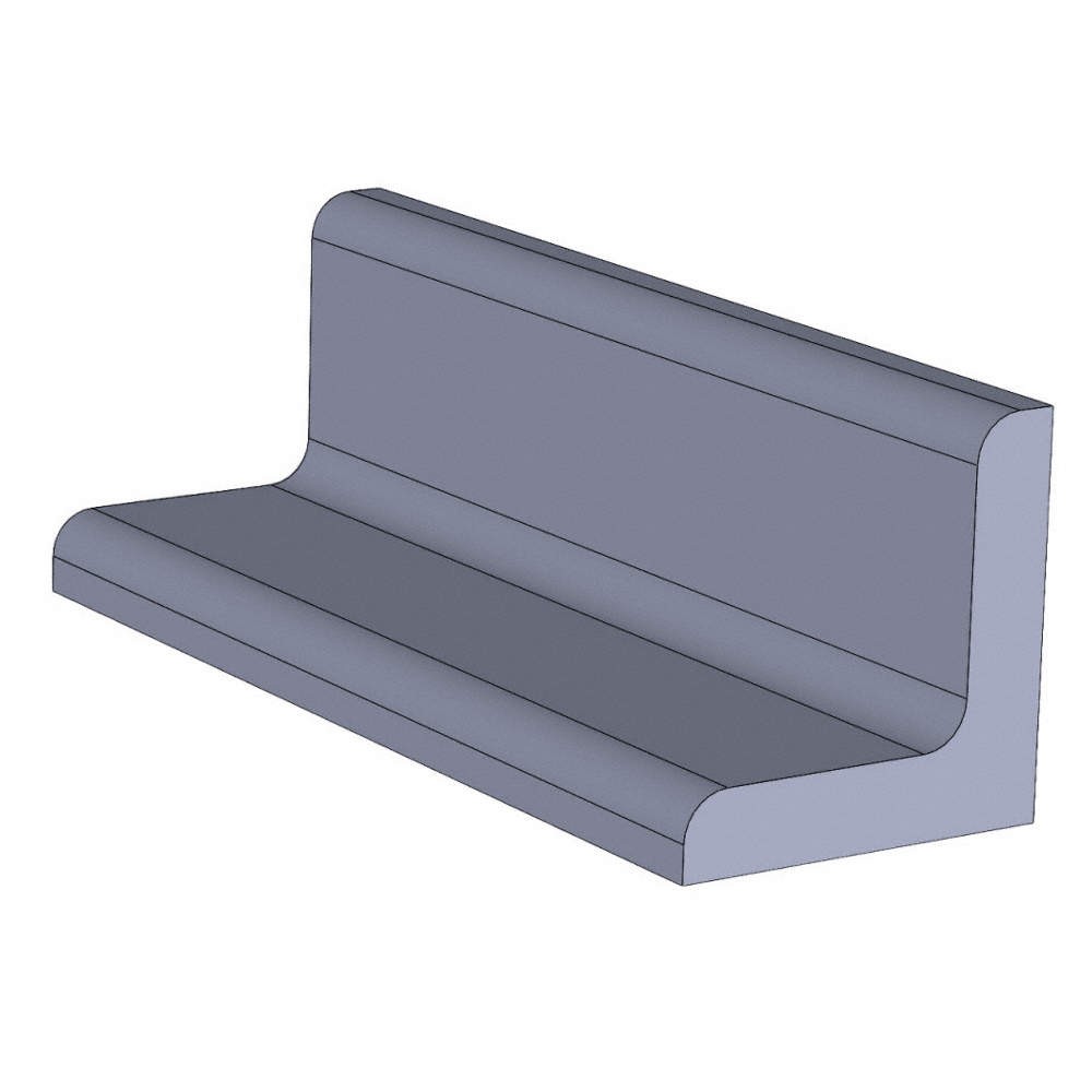 GRAINGER APPROVED 83197 Angle Stock,Aluminum,4 ft Overall L 2EYX5