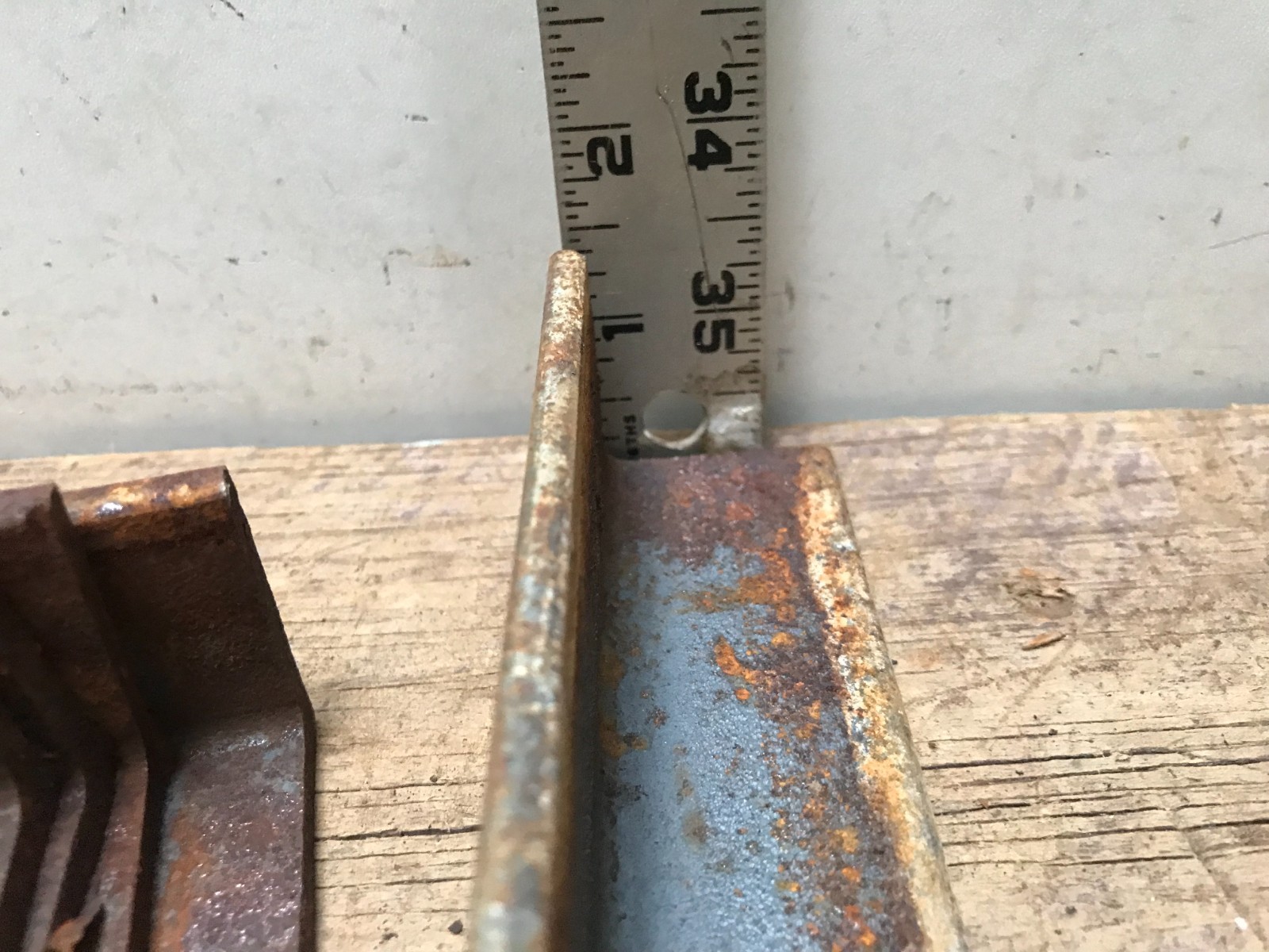 5 Large Rusty Industrial 3/16 thick 12″ long L Right Angle Bracket Corner Brace