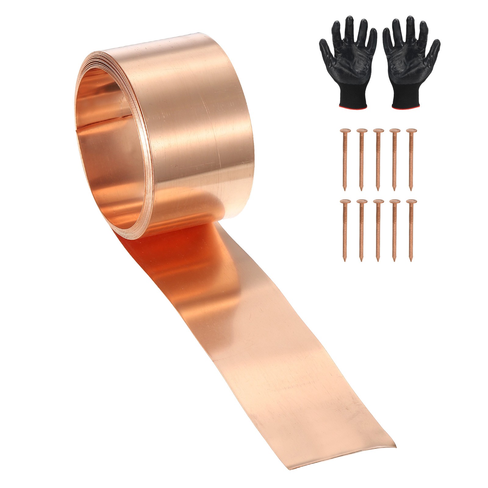 Copper Sheet Roll 2″ x 12 Ft 26 Gauge(0.4mm) Thickness DIY (1 Pack, Copper)