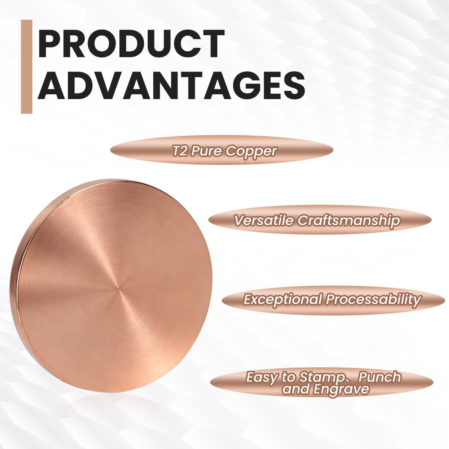 1-1/4″ Copper Round Disc Blanks, 1/8″ Thick Pure Copper Rounds Metal Circles,…