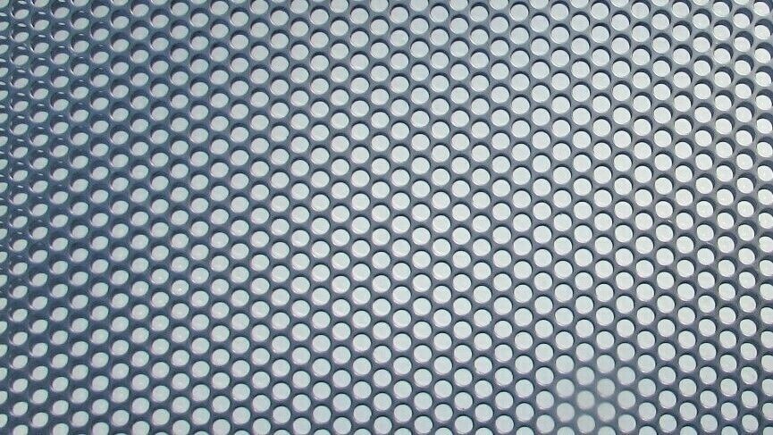 ==1/4″ HOLE 16 GA.–(.0598)- 304 S.S. PERFORATED SHEET– 11-3/4″ X 12″==