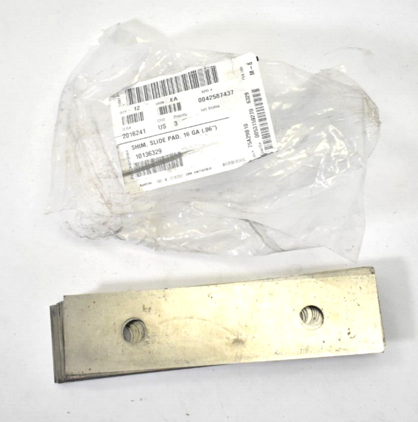 12 Pack Shims Slide Pads 16 Gauge .06″ 10136329 8″ OAL Metal Replacements
