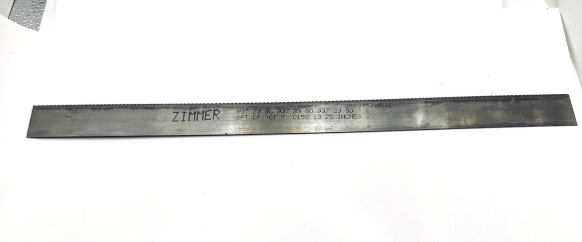 100-Pk Zimmer Steel Rule 937 23.80 2Pt CF 30T x 015S 13.25″ 21 Deg