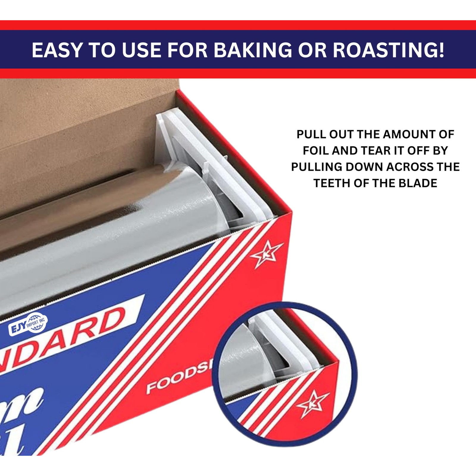 Standard Premium Aluminum Foil | 12”x1000 Feet Long | Industrial Size and Streng