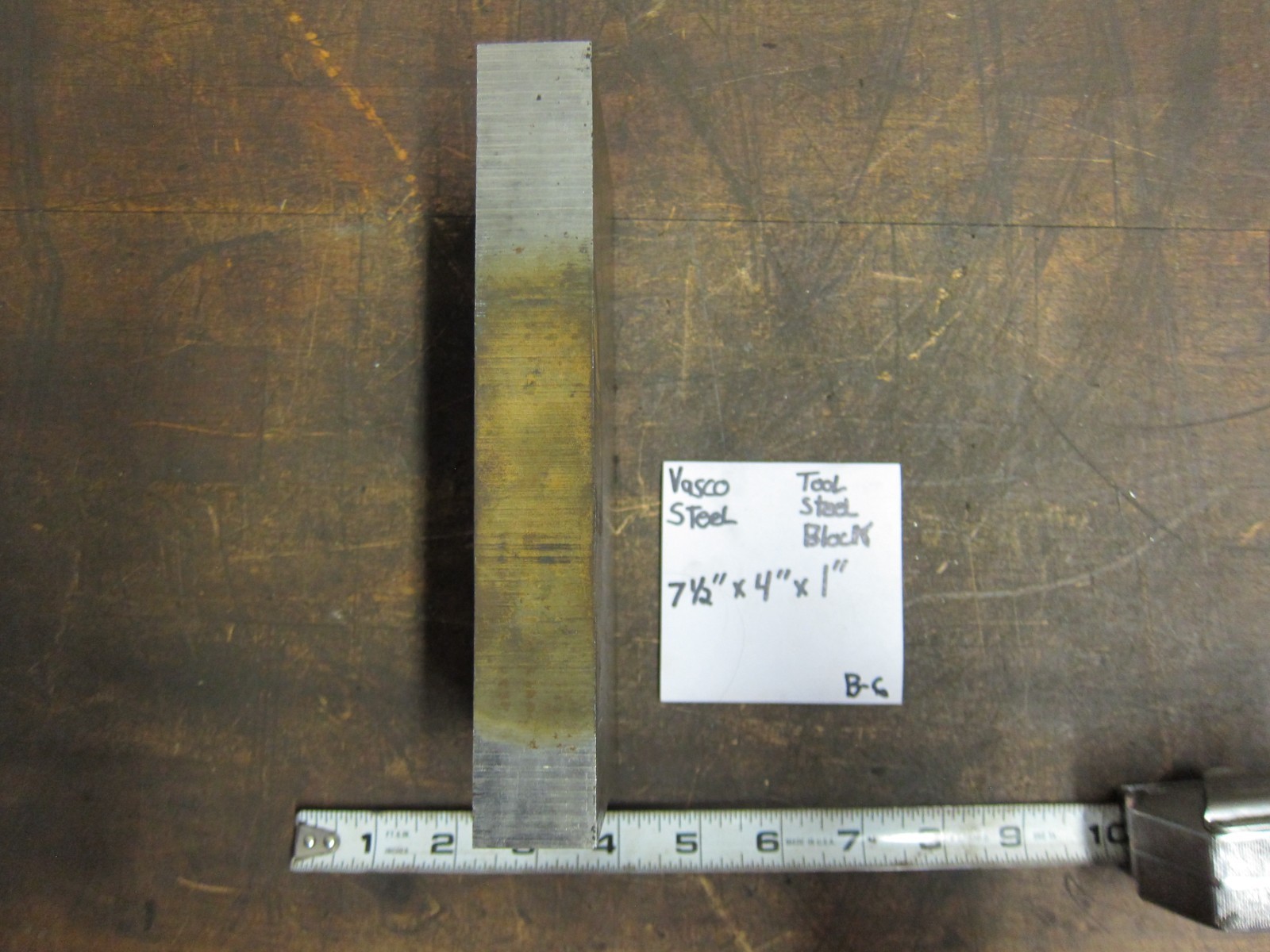 Vasco Steel Tool Steel Flat Bar/Block – 1″ Thick x 4″ Wide x 7.5″+ Length