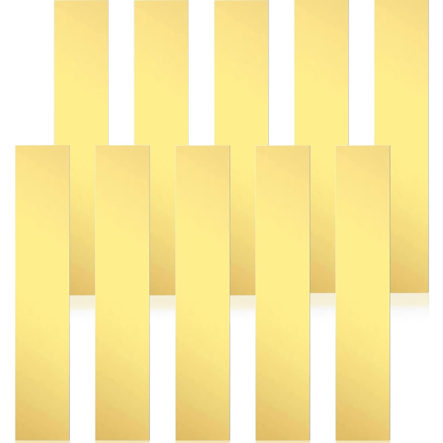 16 Brass Sheets Assortment – 6″x1″ Metal Shim Stock, Various Thicknesses 0.001″-