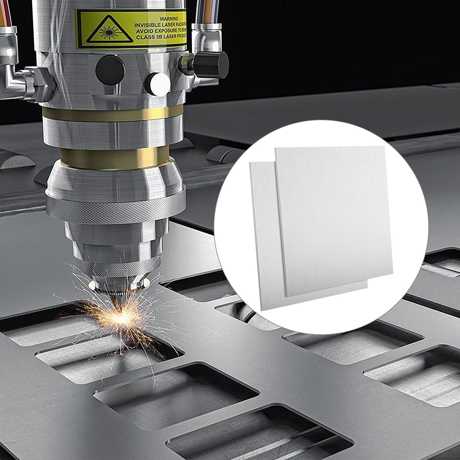 6061 T6 Aluminum Sheet Metal 8x8x5/16 Inch 8mm Thick Flat Plate Panel 2 PCS