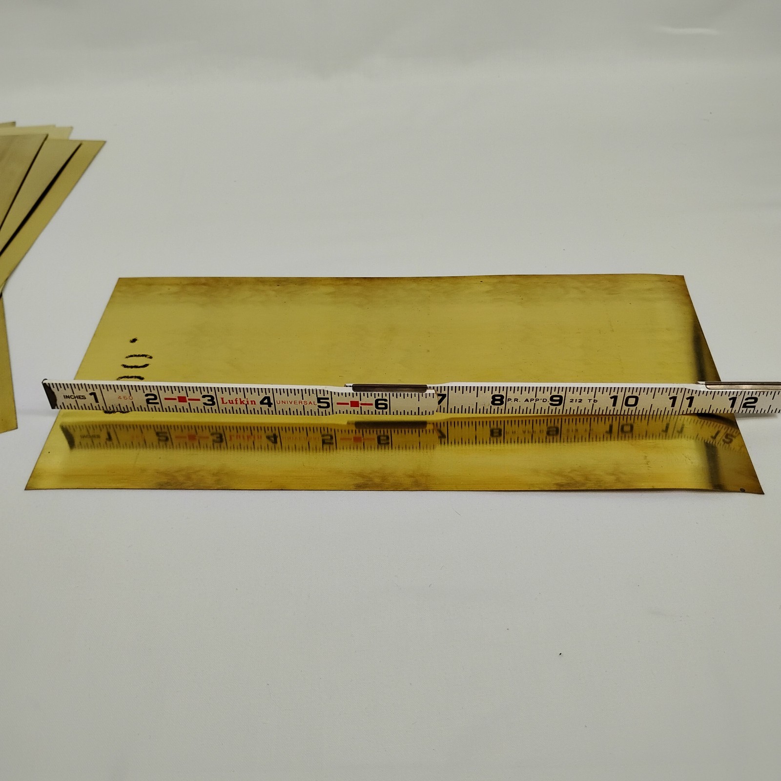 12 Pc Brass Shim Stock Assortment 6″ x 12″ .001-.015 *One Sheet Cut Down*