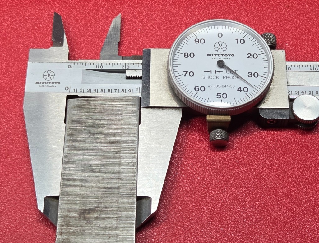 D2 Tool Angled Steel Block Billet 5.7″ x 1″ Wide – 8.3 Oz.