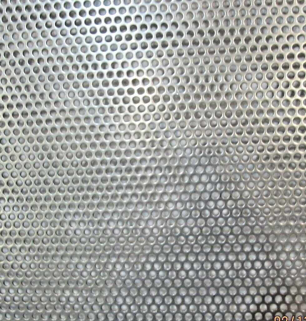 = 1/8″ HOLES 20 GAUGE 304 STAINLESS STEEL PERFORATED SHEET 12″ X 18″ =
