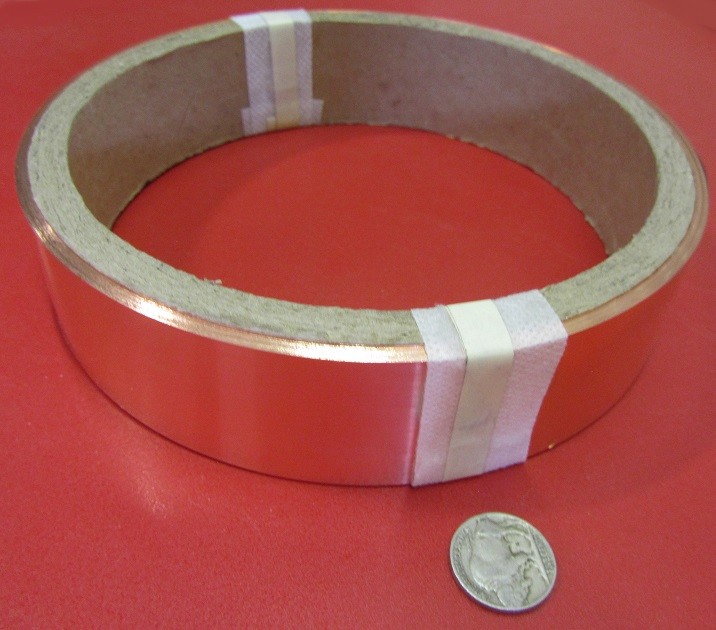 110 Copper Foil Soft Temper .002″ Thick x 1 1/2″ Wide x 100 Foot Length