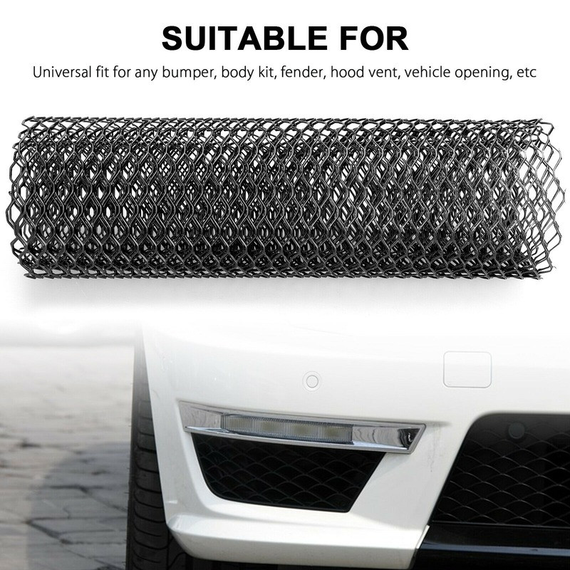 40×13″ Universal Car Grille Mesh Aluminum Rhombic Front Kidney Net Insert Bumper