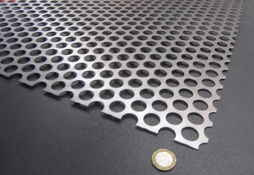 Perforated Staggered Steel Sheet .060″ Thick x 24″ x 24″, .750″ Hole Dia.