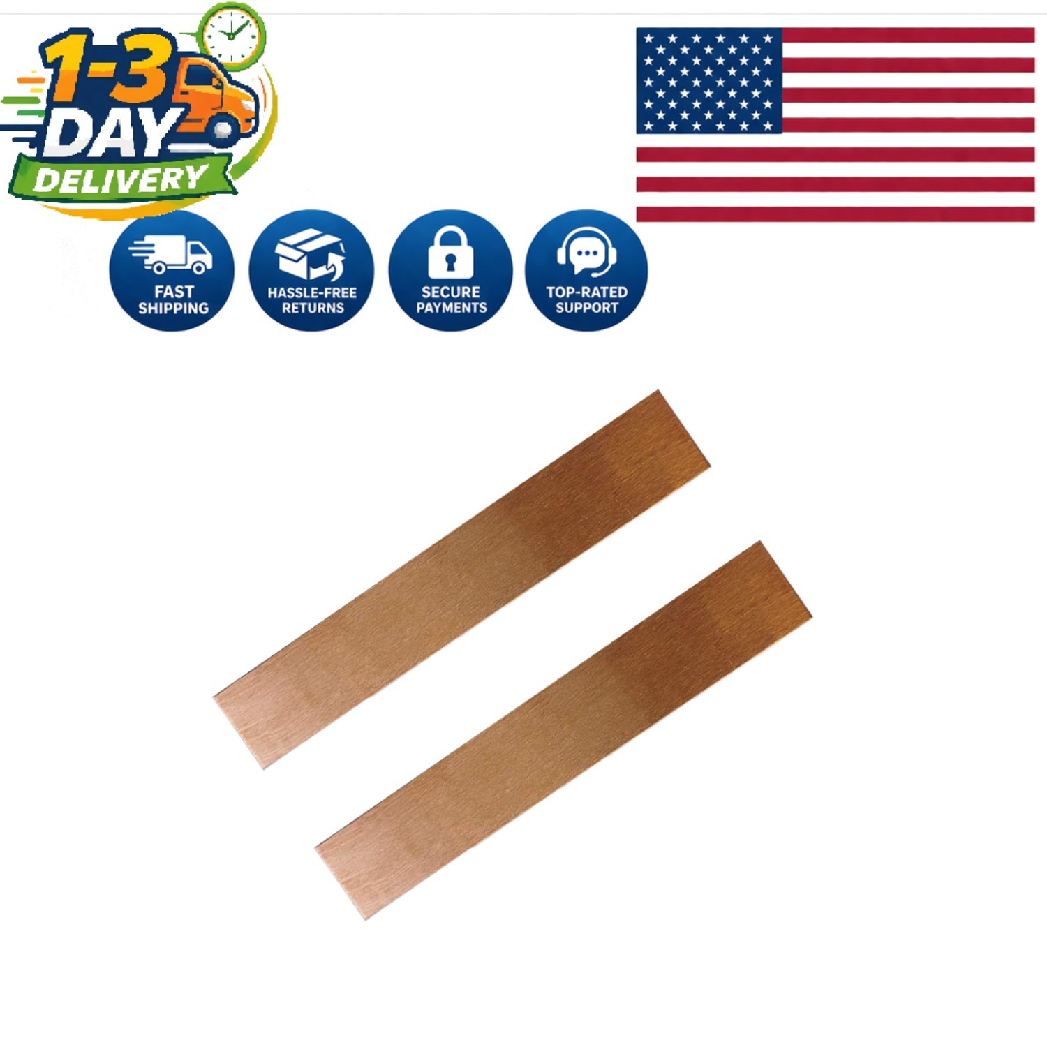 2-Piece Copper Anode Sheet Set 0.04” Thick, 99.95% Purity for Jewelry Making