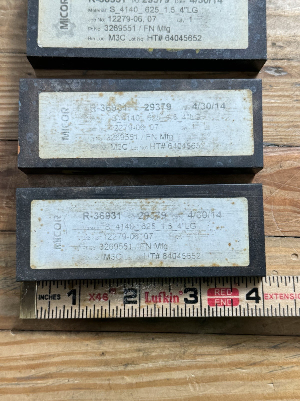 (5 Pieces) 4140 Steel 5/8 x 1-1/2″ x 4″ Long Bar Forging Blacksmith