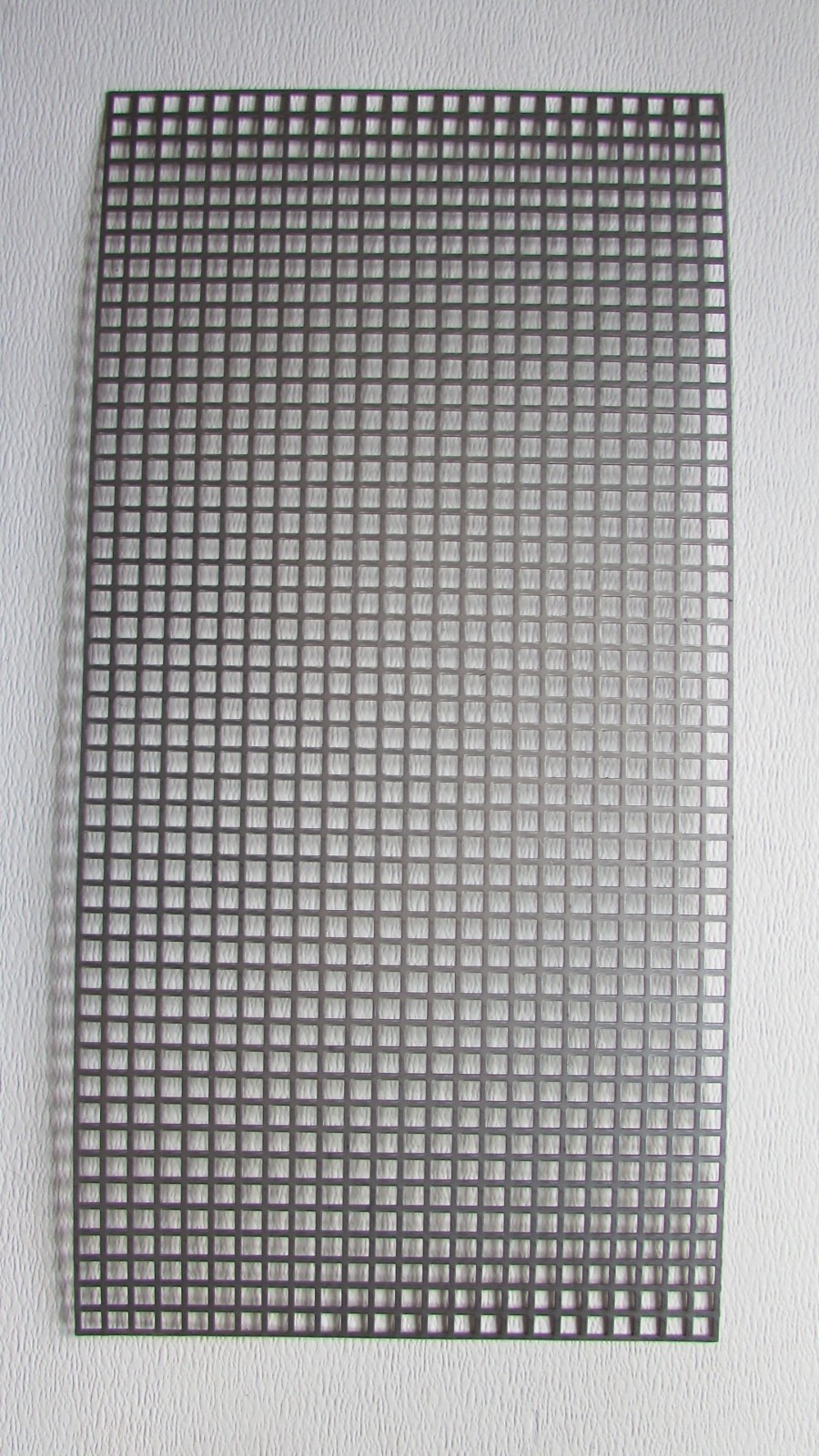 3/8″ SQUARE—- 16 GA. STAINLESS PERFORATED METAL —5-1/2″ x 23-3/4″
