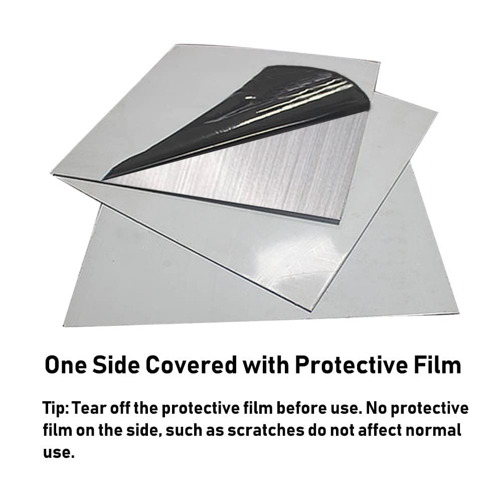 304 Stainless Steel Brushed Finish Sheet, 14 Gauge, 0.08” Thickness, 1 Pcs